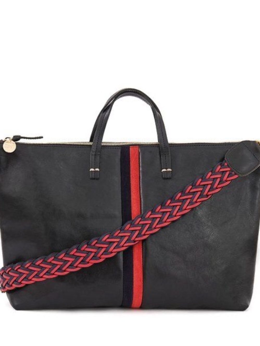 Clare V. Red and Navy Braided Shoulder Bag Strap - Picture 3 of 3